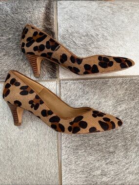 Sézane Leopard Print Low Heel Pumps - Brown/Black
